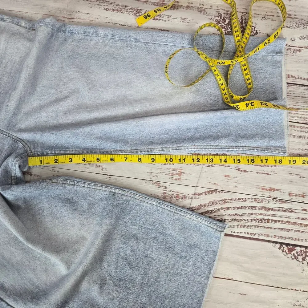 Joie Wide Leg Capri Jeans S/P Light Wash High Rise Cut Off Boho Festival Minimal